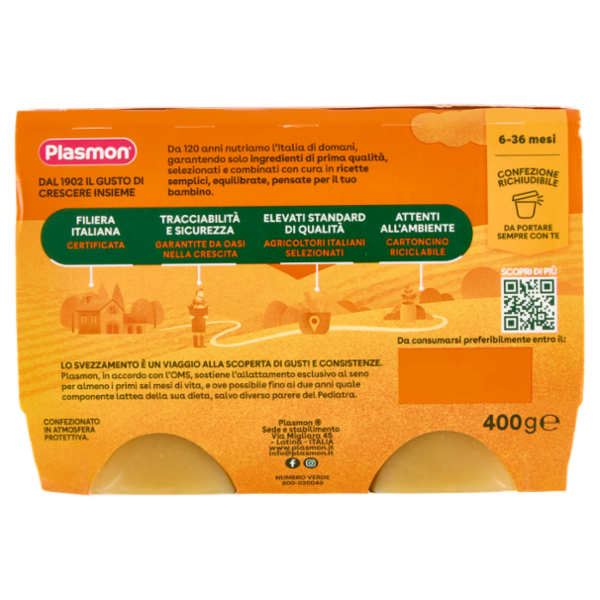 Plasmon la Merenda Omogeneizzato Mela 4 x 100 g