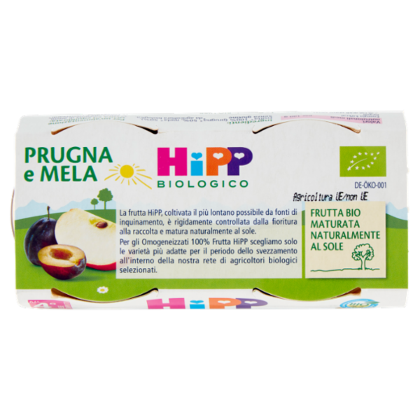 HiPP Biologico Prugna e Mela Omogeneizzato 2 x 80 g
