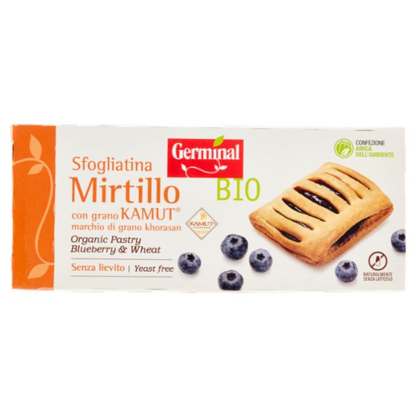 Germinal Bio Sfogliatina Mirtillo con grano Kamut 4 x 50 g