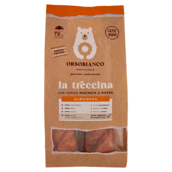 Orsobianco la treccina con Farina Macinata a Pietra Albicocca 6 x 58 g