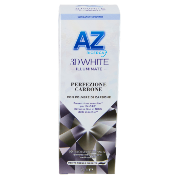 AZ Ricerca Dentifricio 3D White Illuminate Perfezione Carbone 50 ml