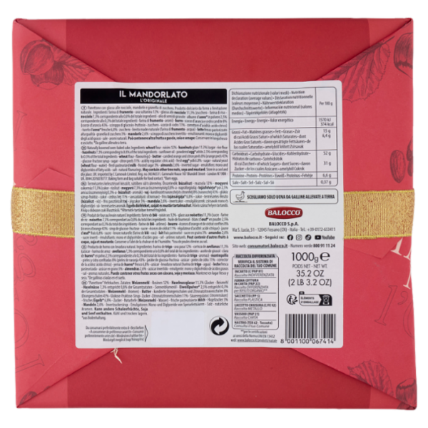 Balocco l'Originale Mandorlato 1000 g