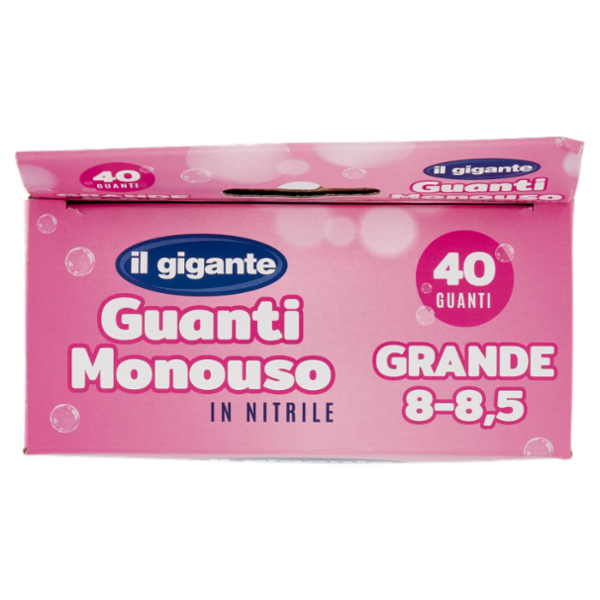 IL GIGANTE Guanti Monouso in Nitrile Grande 8 - 8,5 40 Guanti