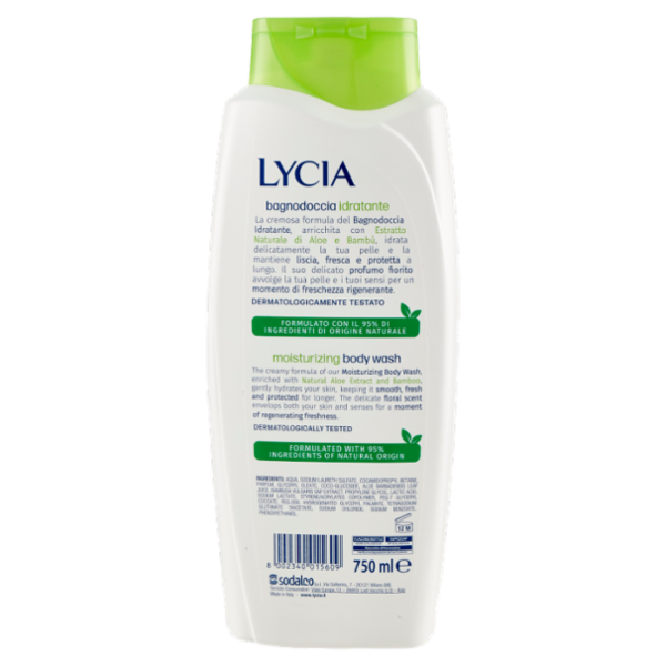 Lycia bagnodoccia idratante Aloe Vera e Bambù 750 ml