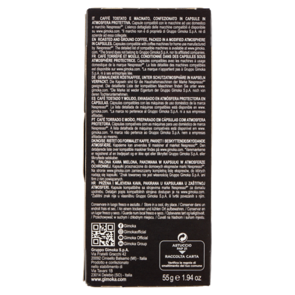 Gimoka Espresso Ristretto Compatibile Nespresso* 10 Capsule 55 g