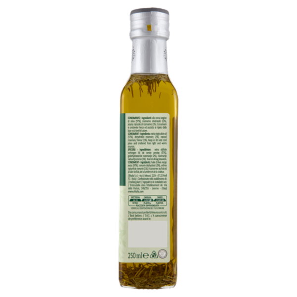 Olitalia Gourmet Condimento a Base di olio extra vergine di oliva (97%) rosmarino 250 ml