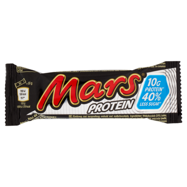 Mars Protein, Barretta Proteica al Caramello Ricoperta al Cioccolato, 50g