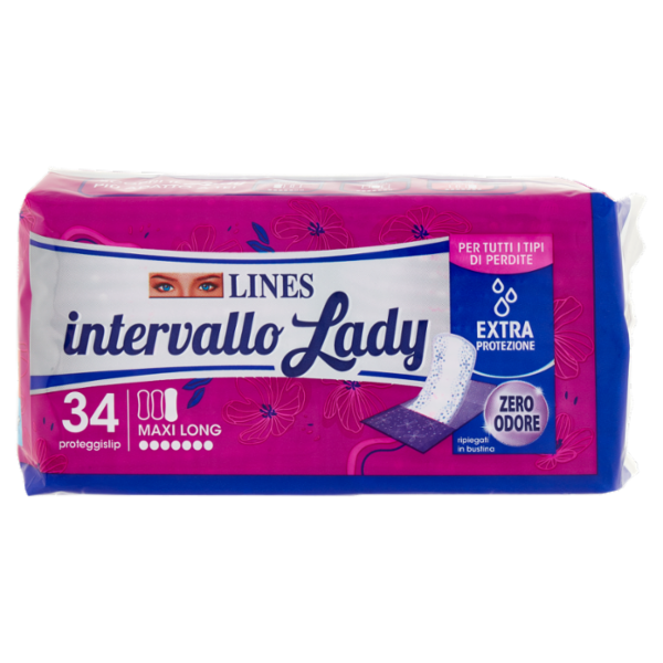 Lines intervallo Lady proteggislip Maxi Long Ripiegato 34 pz