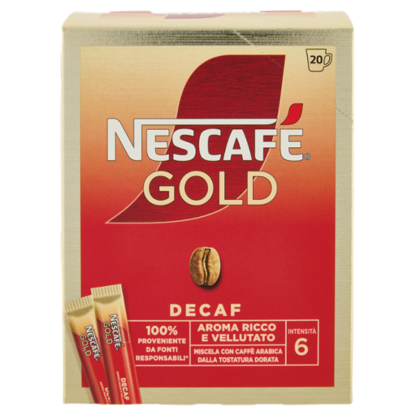 NESCAFÉ Gold Decaf Caffè Solubile Decaffeinato 20 Bustine 34g
