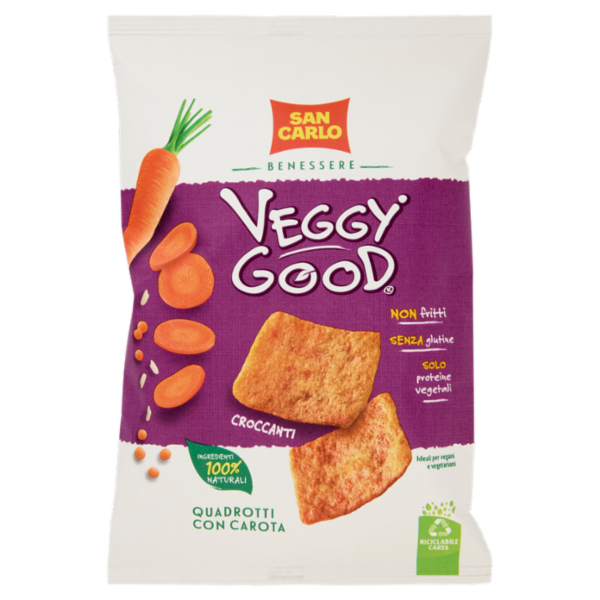 San Carlo Benessere Veggy Good Quadrotti con Carota 70 g