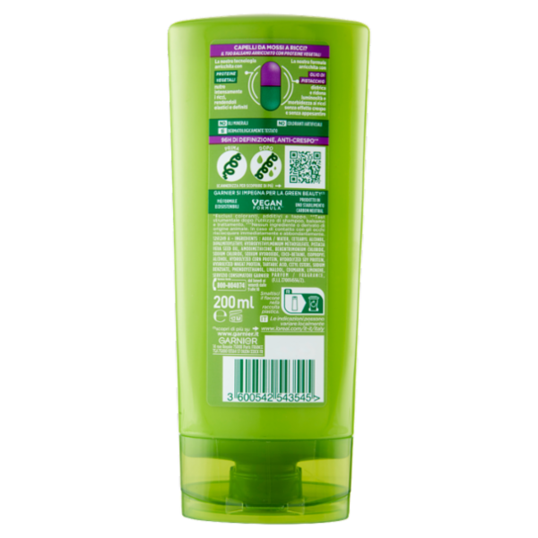 Garnier Fructis Balsamo Hydra Ricci, balsamo definizione per capelli da mossi a ricci, 200 ml