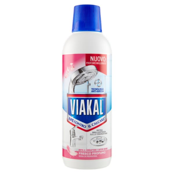 Viakal Detersivo Anticalcare Bagno e Cucina Fresco Profumo Liquido 470 ml