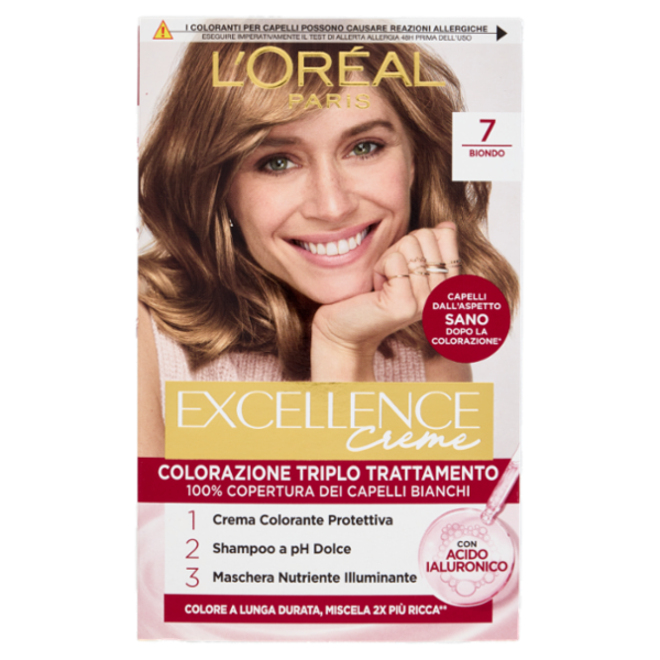 L'Oréal Paris Excellence Creme Colorazione Triplo Trattamento 7 Biondo