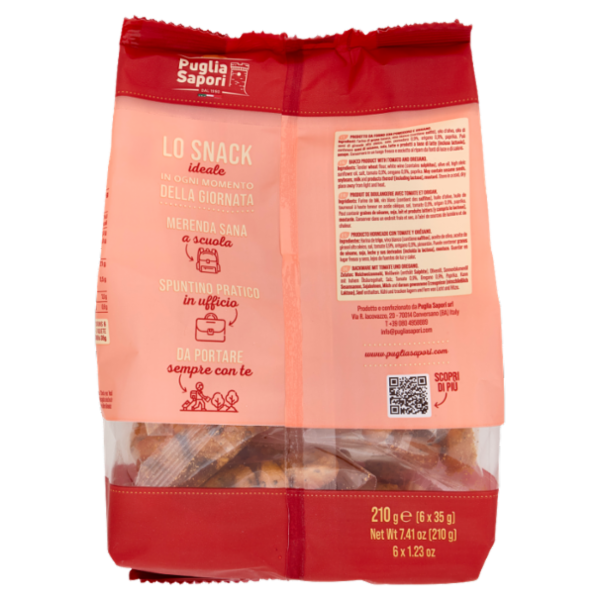 Puglia Sapori I Saporiti Tarallini Pugliesi Pomodoro & Origano 6 x 35 g