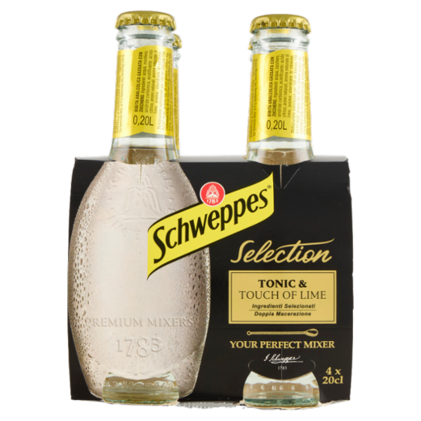 Schweppes Selection Tonic & Touch of Lime cluster 4 x 0,20L OW