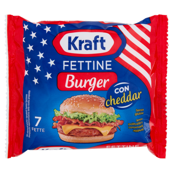 Kraft Fettine Burger con cheddar 7 Fette 175 g