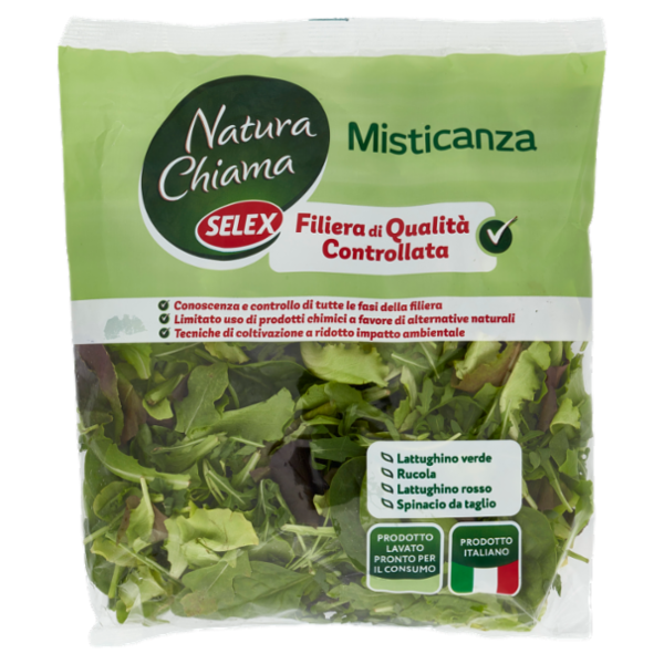 Selex Natura Chiama Misticanza Lavata e Pronta per il Consumo 125 g