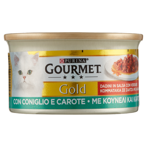PURINA GOURMET Gold Dadini in Salsa con Verdure con Coniglio e Carote 85 g