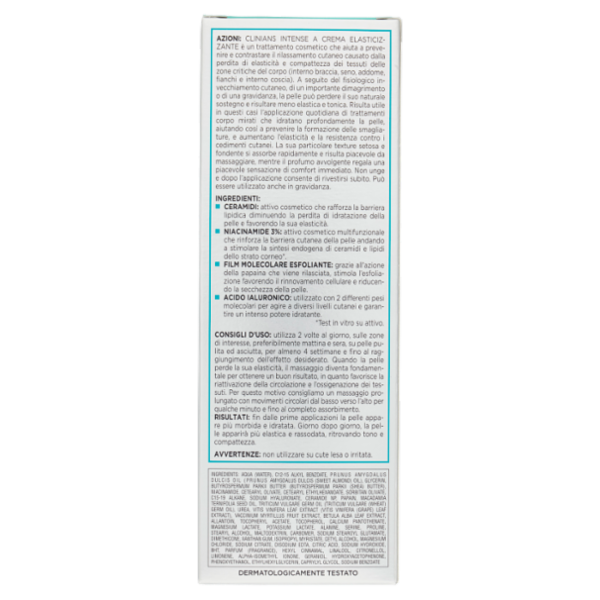 Clinians Intense A Bodycare Crema Idratante Elasticizzante 150 mL