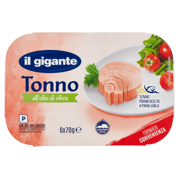 IL GIGANTE Tonno all'olio di oliva 6 x 70 g