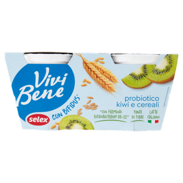 Selex Vivi Bene Yogurt con Bifidus con Kiwi e Cereali 2x125 g