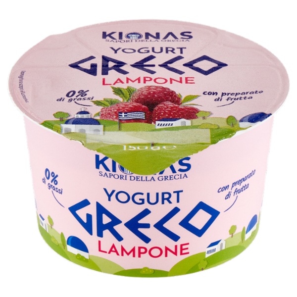 Kionas Yogurt Greco Lampone 0% di grassi 150 g