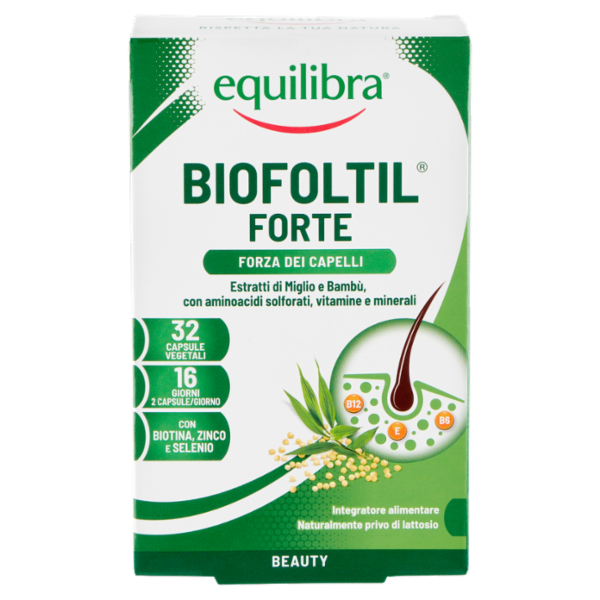 equilibra Biofoltil Forte Forza dei Capelli 32 Capsule Vegetali 36,1 g