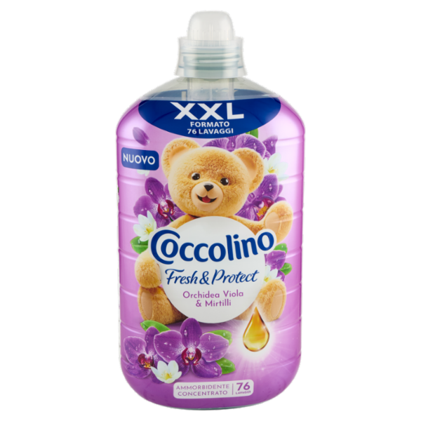 Coccolino Ammorbidente Concentrato Fresh & Protect Orchidea Viola & Mirtilli 76 Lavaggi 1750 ml