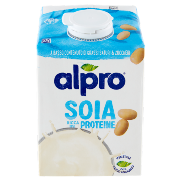 Alpro Classico Soia, Bevanda 100% Vegetale, Basso Contenuto di grassi, Senza Lattosio, 500ml