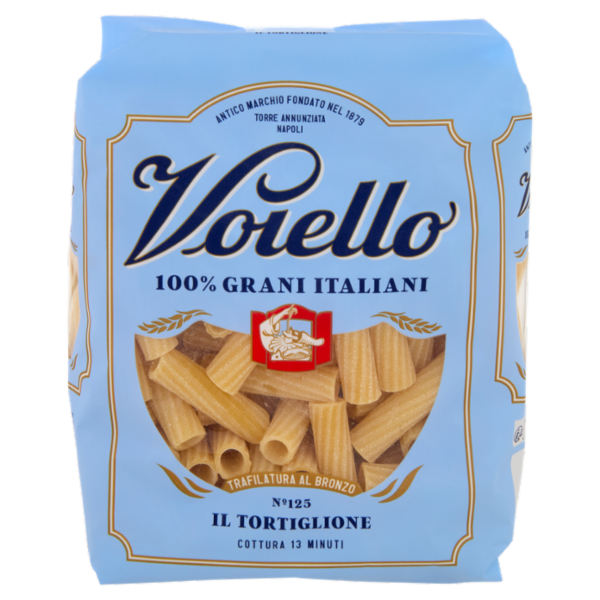 Voiello Pasta Il Tortiglione N°125 grano Aureo 100% italiano Trafilata bronzo 500g