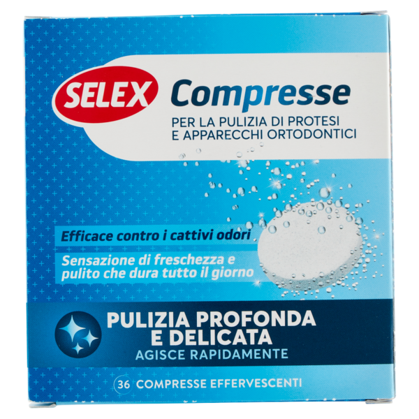 Selex Compresse per la Pulizia di Protesi e Apparecchi Ortodontici 36 pezzi
