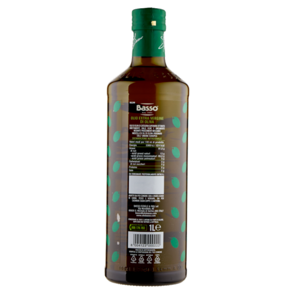Basso Olio Extravergine di Oliva Classico Estratto a Freddo 1 L