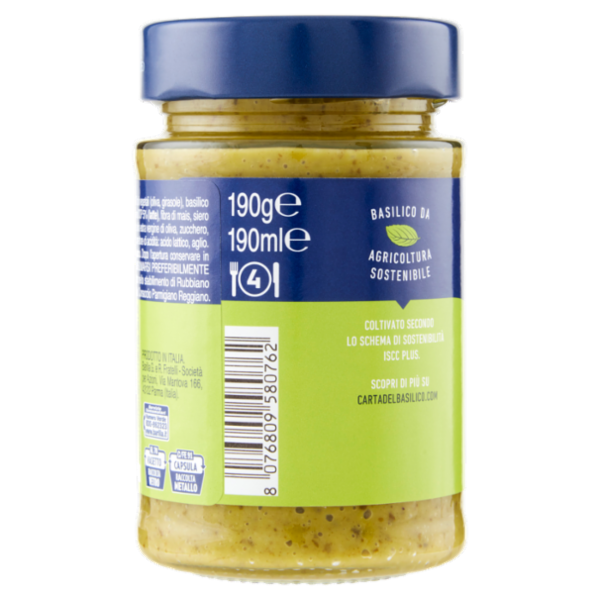Barilla Pesto alla Genovese con Basilico Fresco Condimento e Sugo per Pasta 190 g