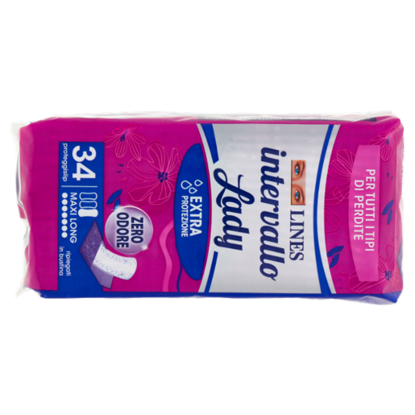 Lines intervallo Lady proteggislip Maxi Long Ripiegato 34 pz