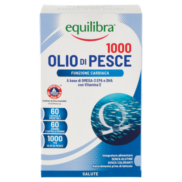 equilibra Olio di Pesce 1000 60 Capsule Vegetali 84,3 g