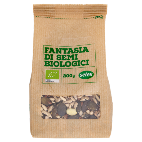 Selex Mix Fantasia di Semi di Lino, Girasole e Zucca Biologici 200 g