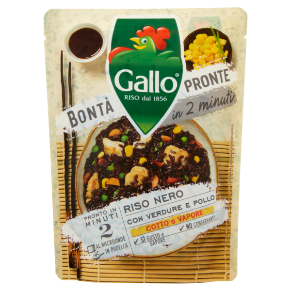 Gallo Bontà Pronte in 2 minuti Riso Nero con Verdure e Pollo 220 g