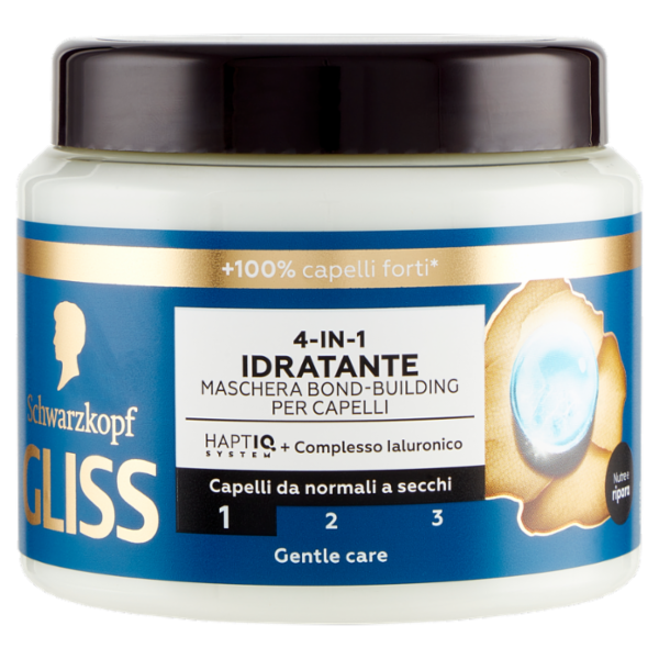 Gliss 4-in-1 Idratante Maschera Bond-Building per Capelli 400 ml