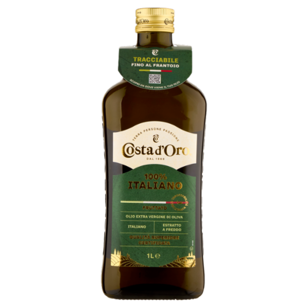 Costa d'Oro 100% Italiano Olio Extra Vergine di Oliva 1 L