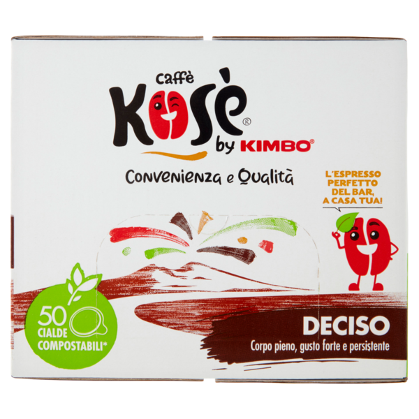 caffè Kosè Cialde Compostabili* Deciso 50 x 7,3 g