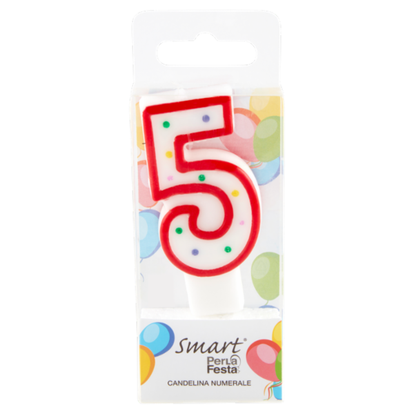 Smart PerLa Festa Candelina Numerale 5 1 pz