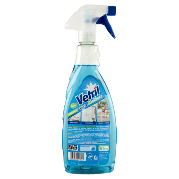Vetril Vetri e Multiuso Ammoniaca Sgrassante 650 ml