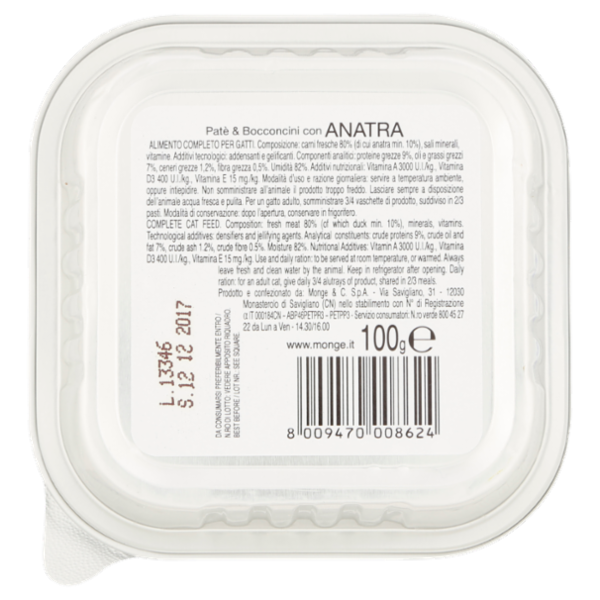 Le Chat Fresh Patè & bocconcini con anatra 100 g