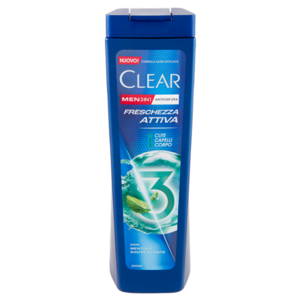 Clear Men 3in1 Antiforfora Freschezza Attiva 225 ml