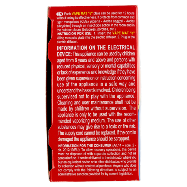 VAPE Elettroemanatore Piastrine Classic con Filo + 10 Ricariche