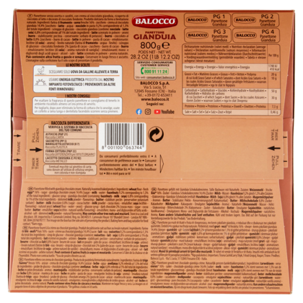 Balocco Panettone Gianduia 800 g