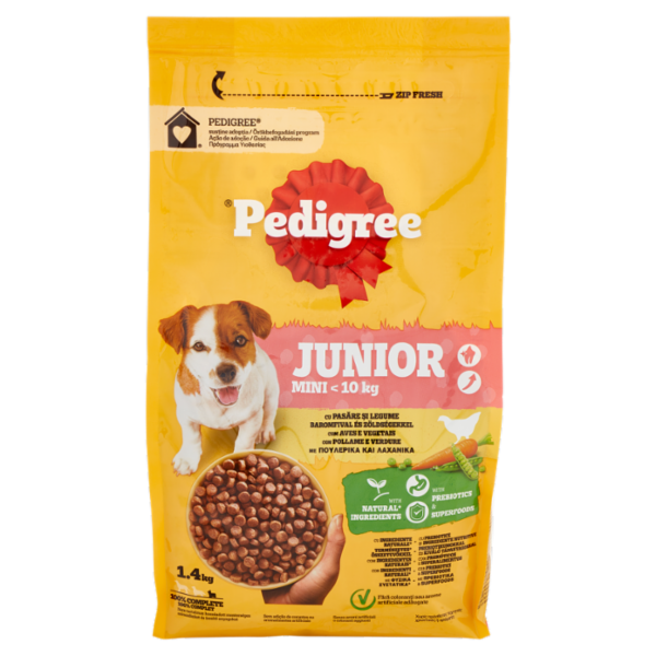 Pedigree Cibo Secco Cane Junior Piccolo Pollame Verdure 1.4Kg