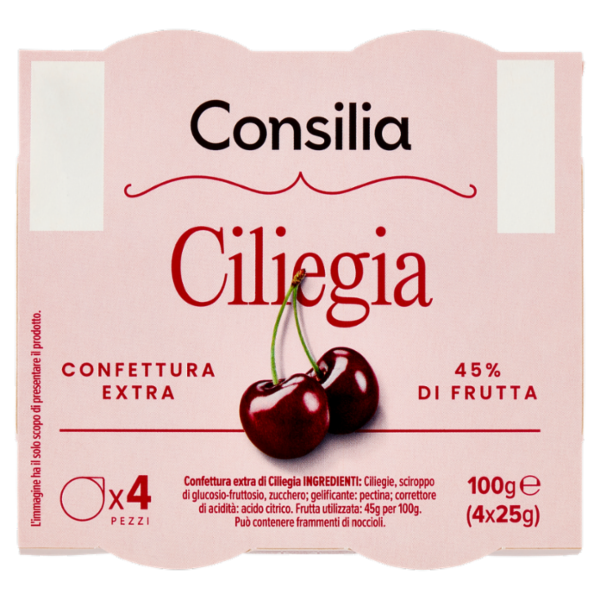 Consilia Confettura Extra Ciliegia 4 x 25 g