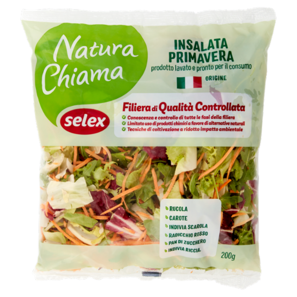 Selex Natura Chiama Insalata Primavera Lavata e Pronta per il Consumo 200 g