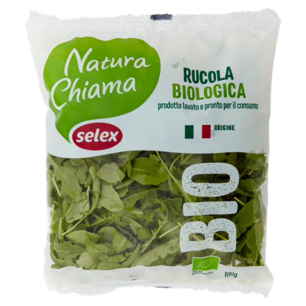 Selex Natura Chiama Rucola Lavata e Pronta per il Consumo Biologica 100 g